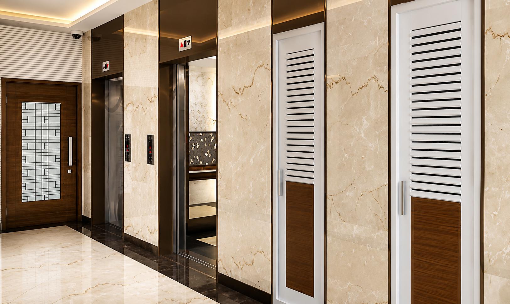 High-speed elevators at Sonam Mira Crest Indradhanush, Mira Road East
