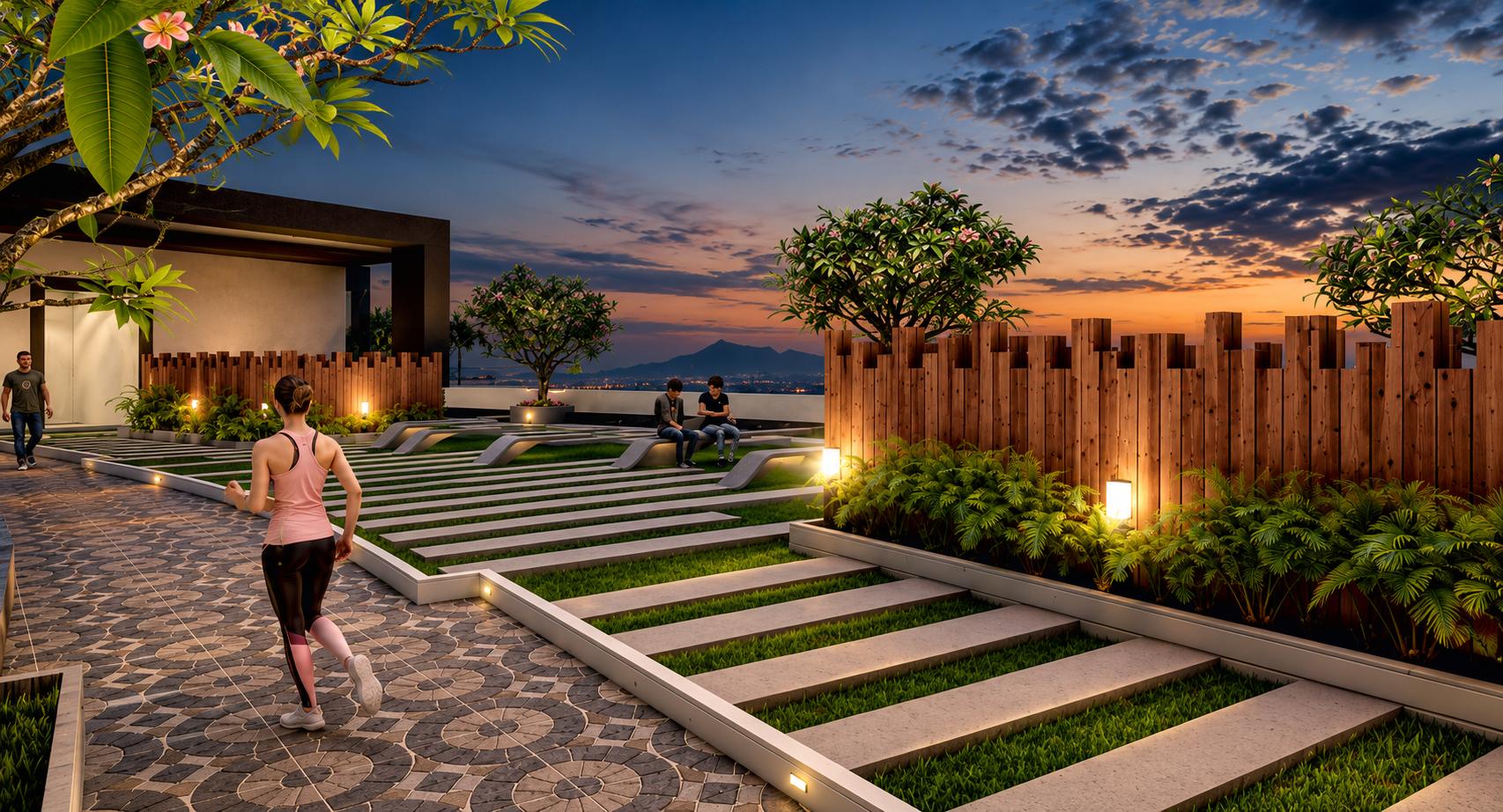 Jogging track at Sonam Mira Crest Indradhanush, Mira Road East