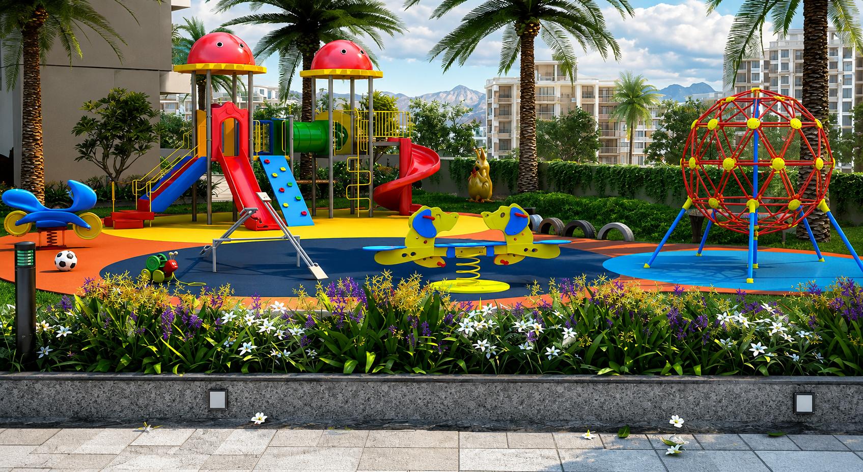 Children's play area at Sonam Mira Crest Indradhanush, Mira Road East