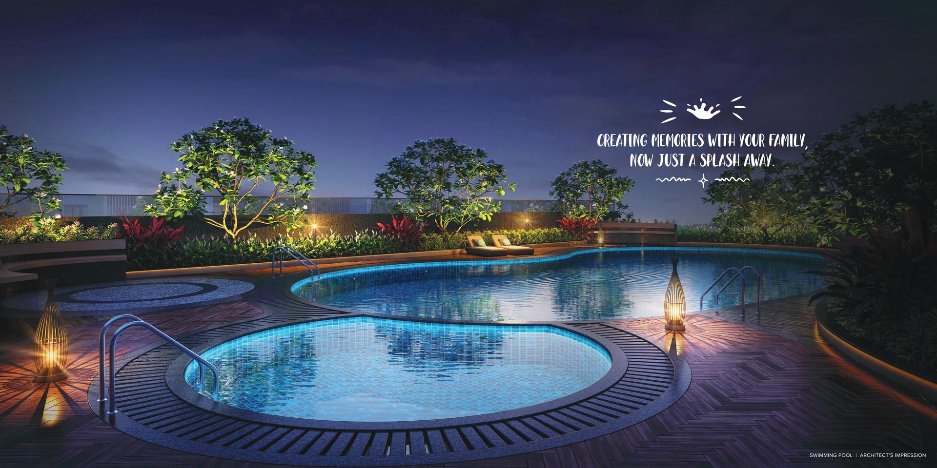 Swimming pool at Arkade Eden, Malad West