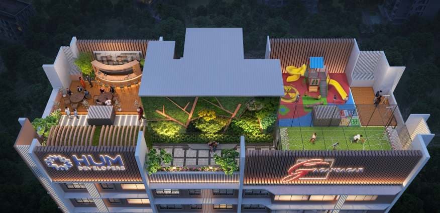 Rooftop terrace at Hum Gagansagar, Borivali West