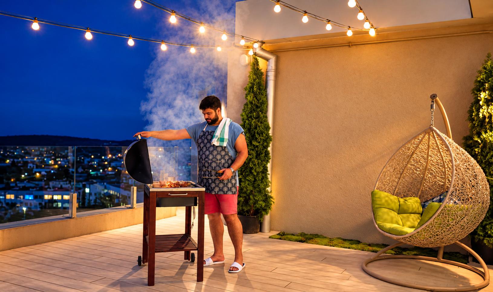 BBQ area at Dosti Mezzo 22, Sion