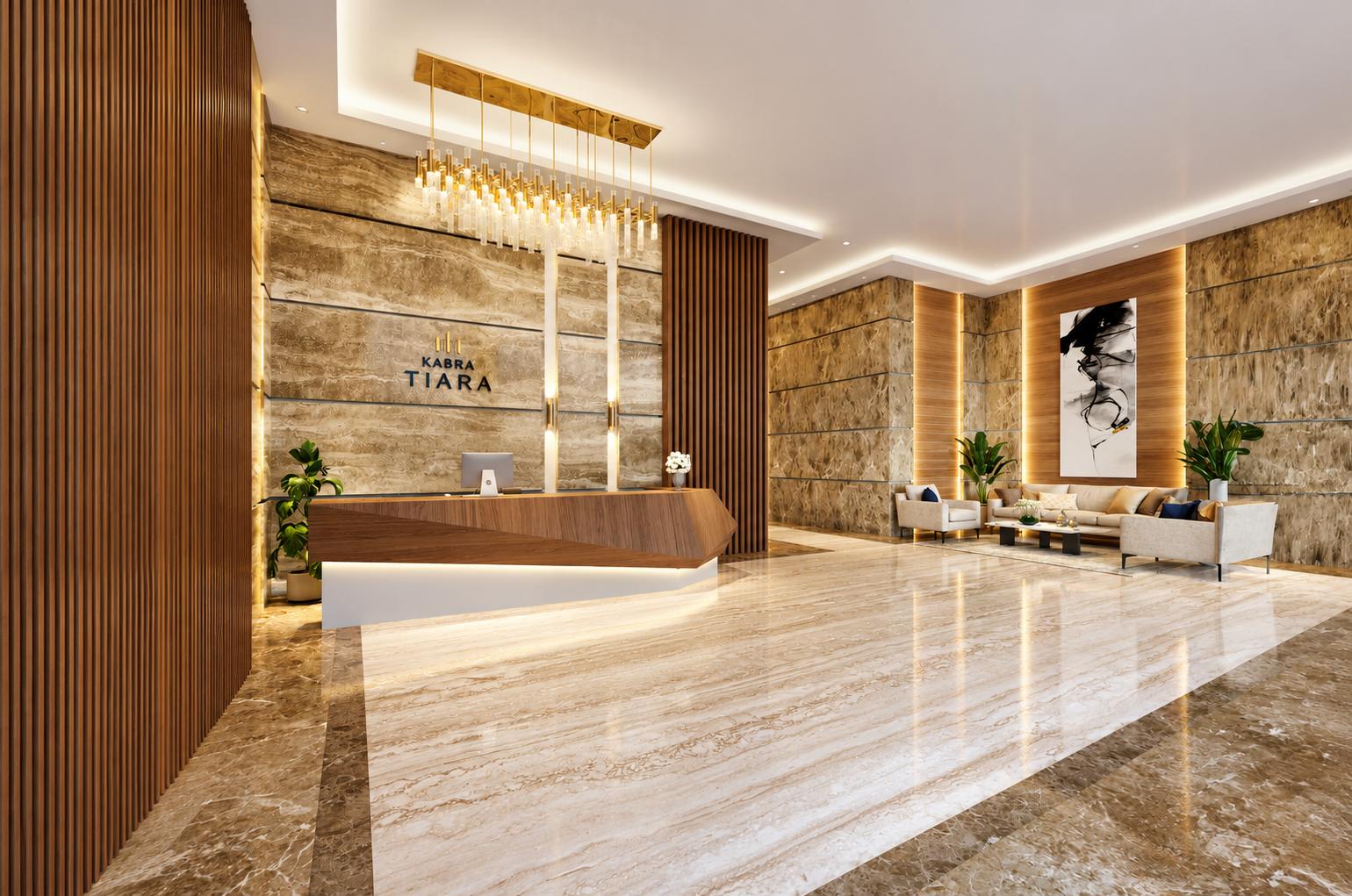 Grand entrance lobby at Kabra Tiara, Goregaon East