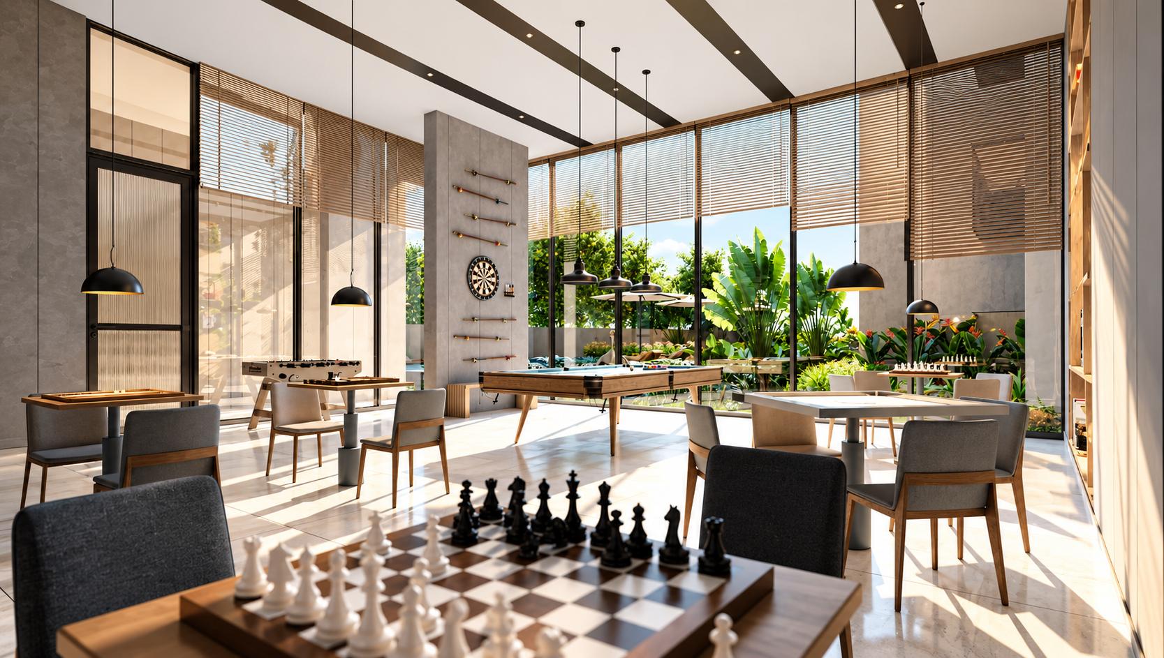 Indoor games at Roswalt Raya, Chembur East