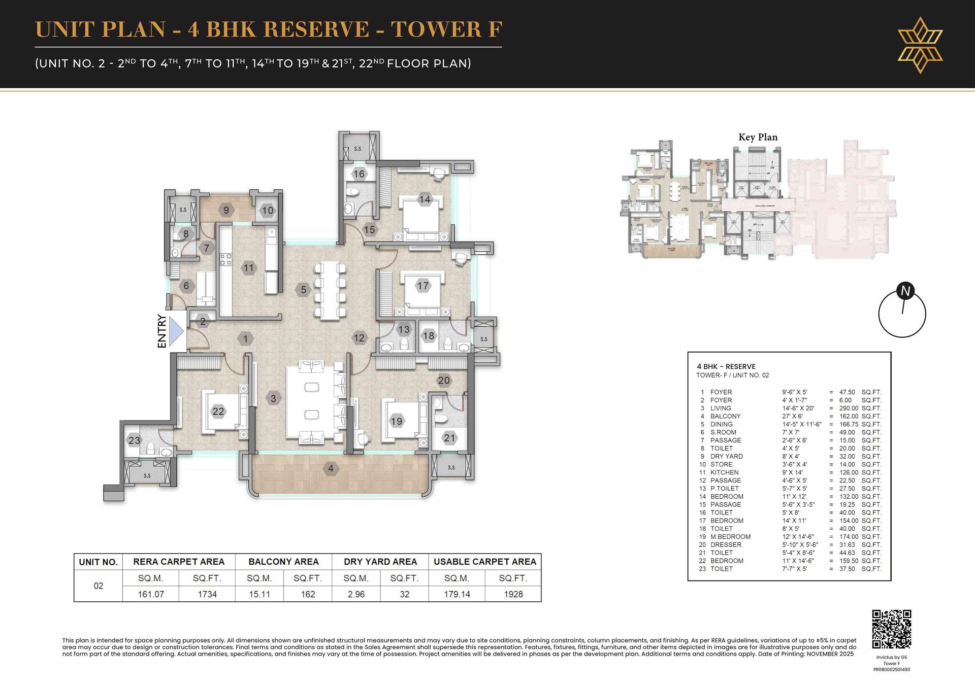 4BHK Reserve floor plan