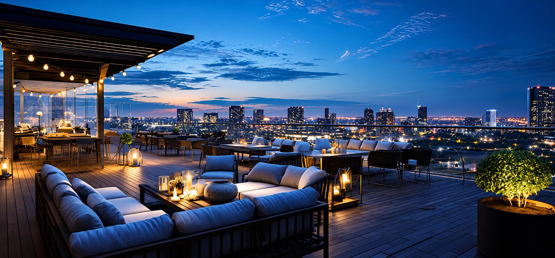 Rooftop terrace at Raymond  Invictus by GS - BKC, Bandra East