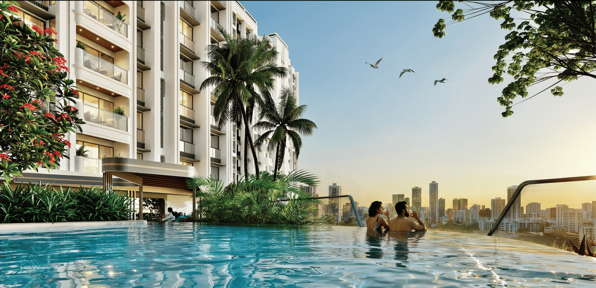 Swimming pool at Raymond  Invictus by GS - BKC, Bandra East