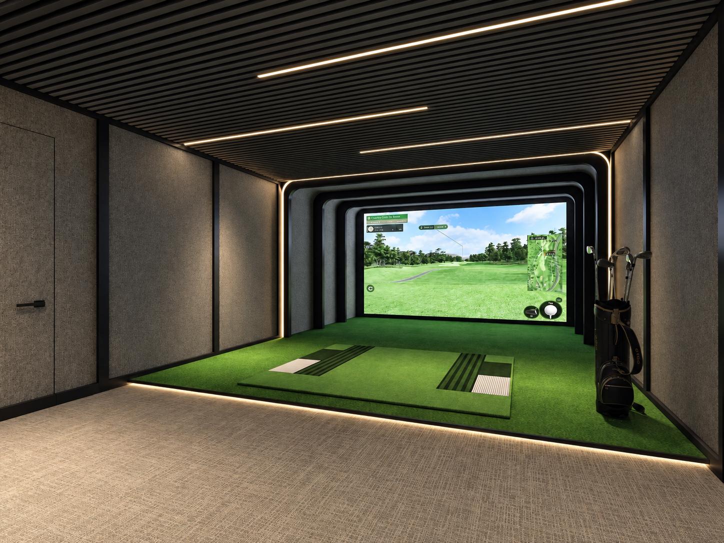 Golf simulator at Raymond  Invictus by GS - BKC, Bandra East