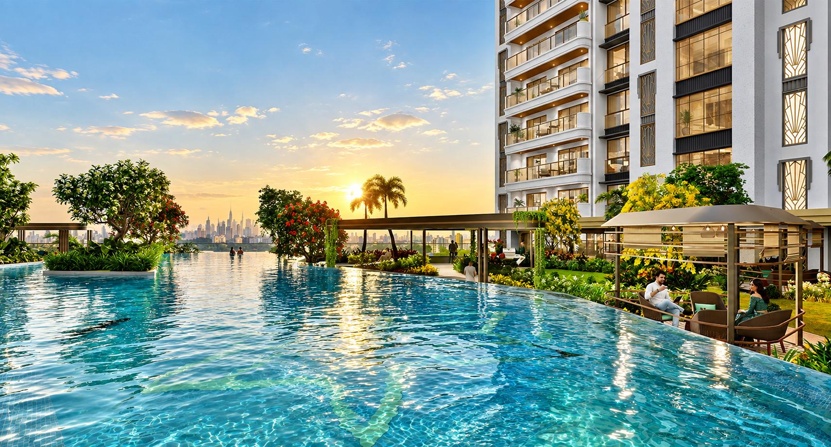 Swimming pool at Raymond  Invictus by GS - BKC, Bandra East