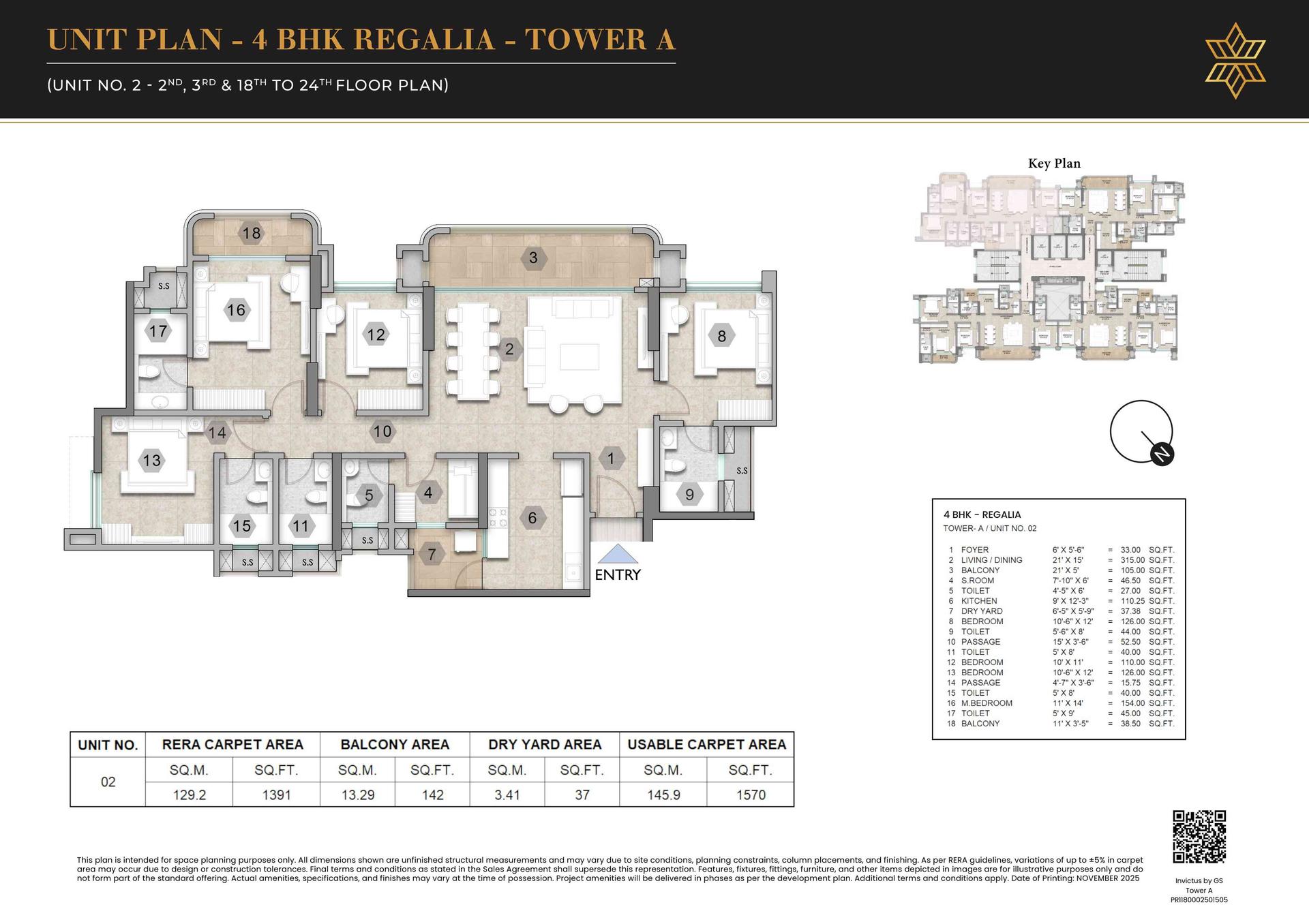 4BHK Regallia floor plan