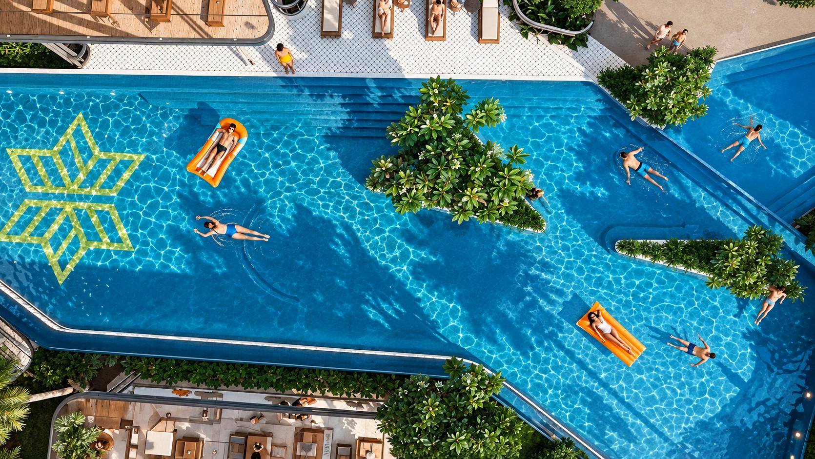 Swimming pool at Raymond  Invictus by GS - BKC, Bandra East