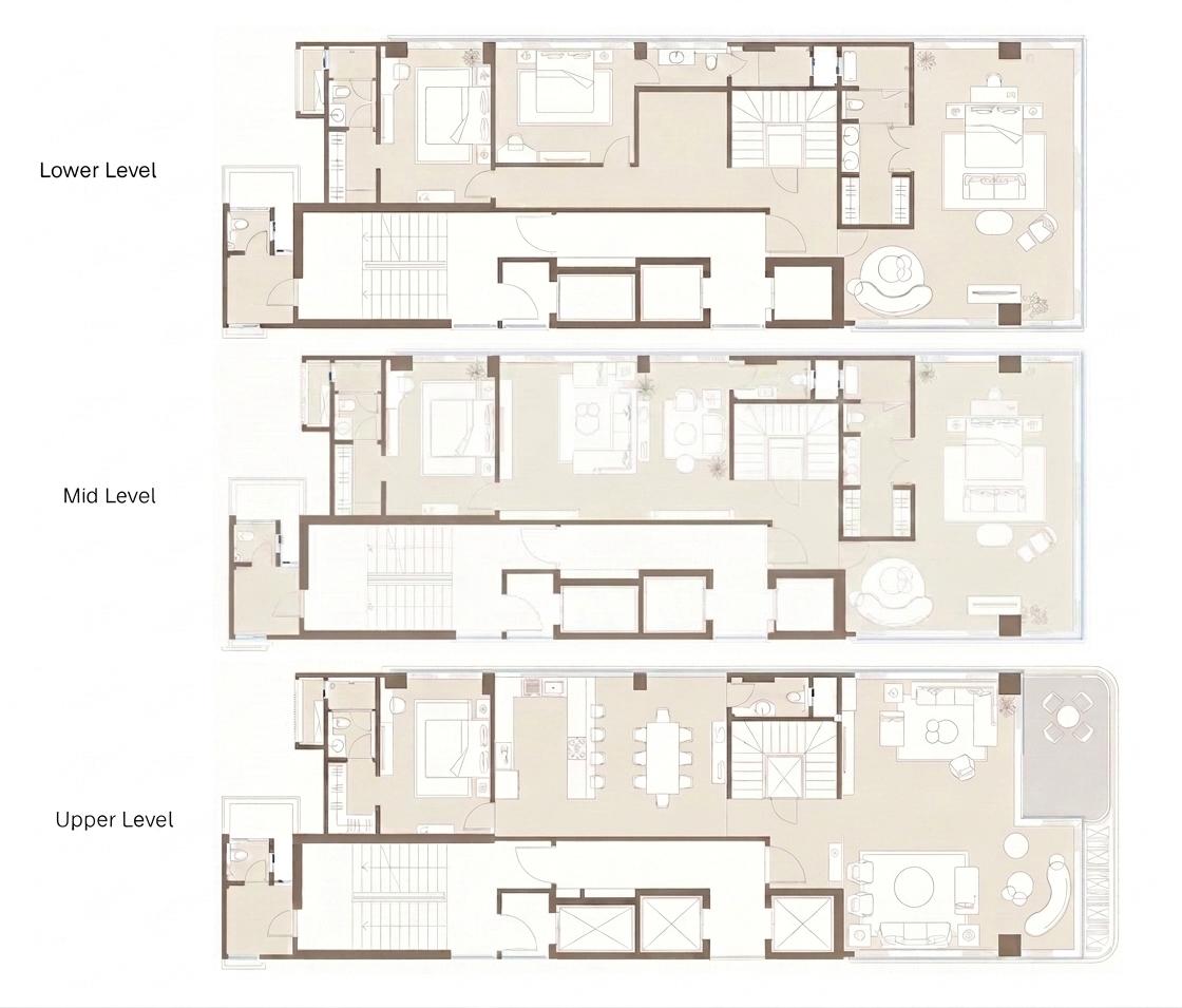 Triplex Apartment floor plan