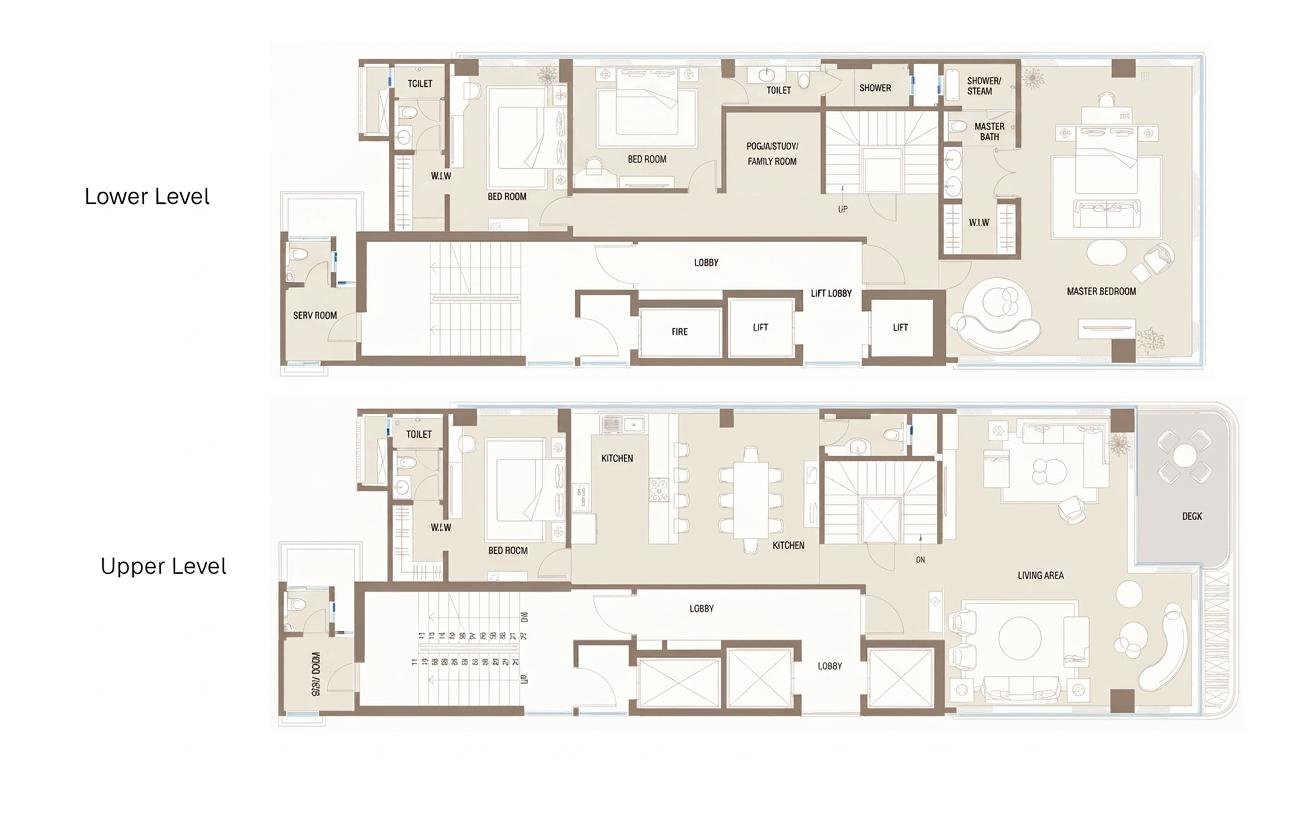 Duplex Apartment floor plan