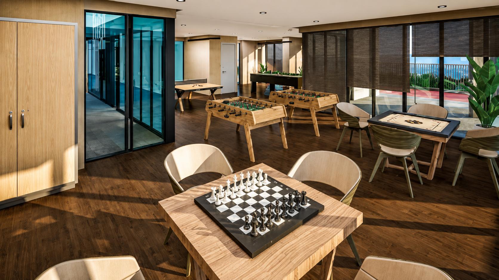 Indoor games at Suraj Park View, Dadar West
