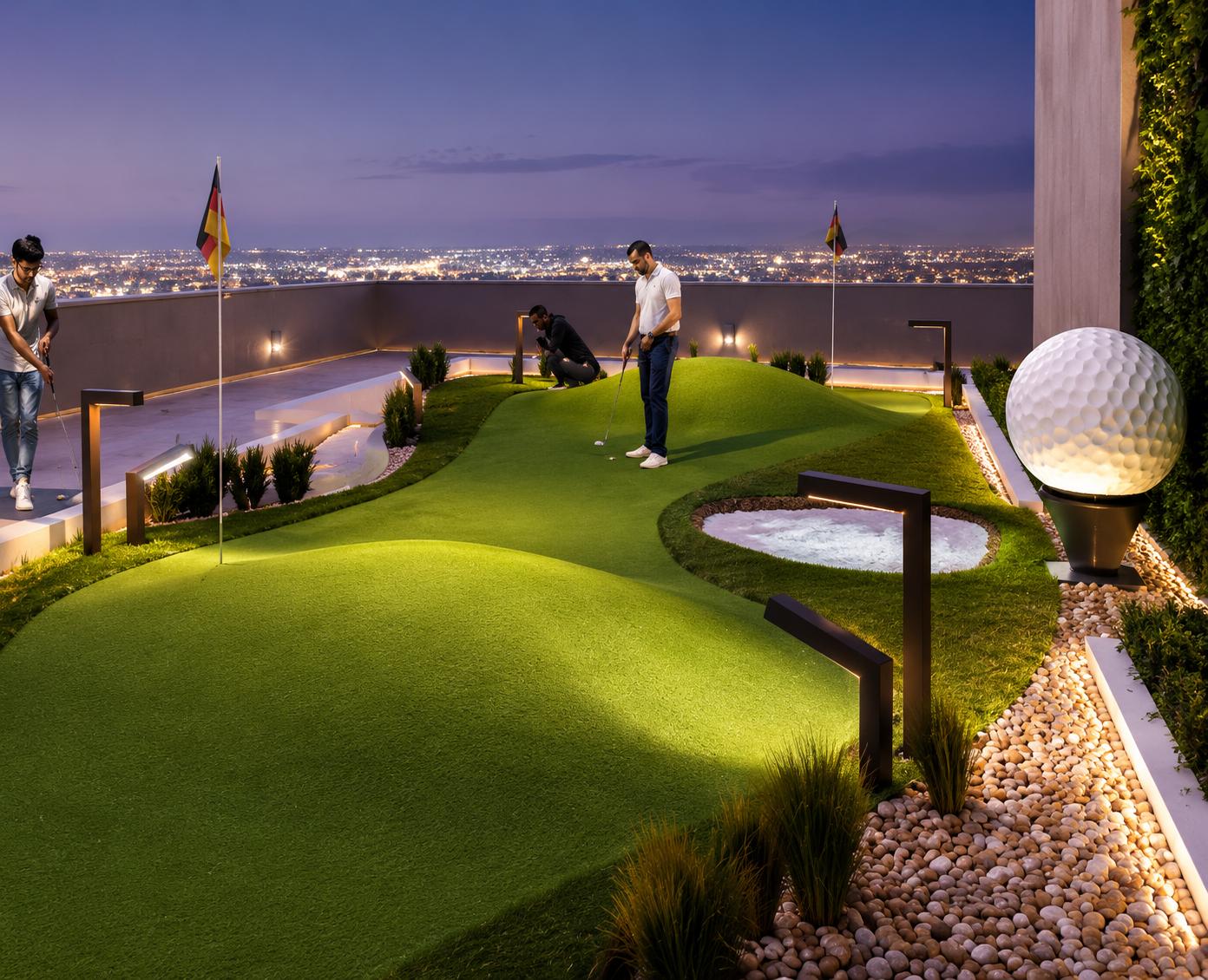 Mini golf course at Ruparel Stardom, Malad West