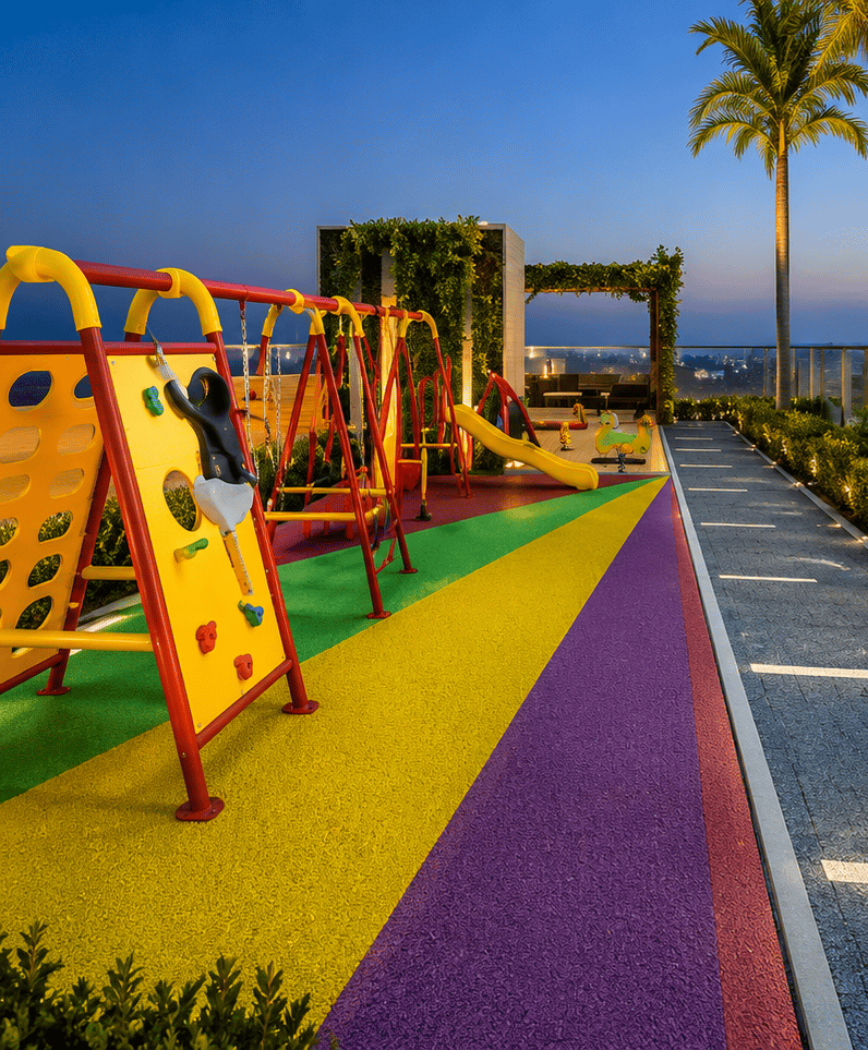 Children's play area at Ruparel Stardom, Malad West