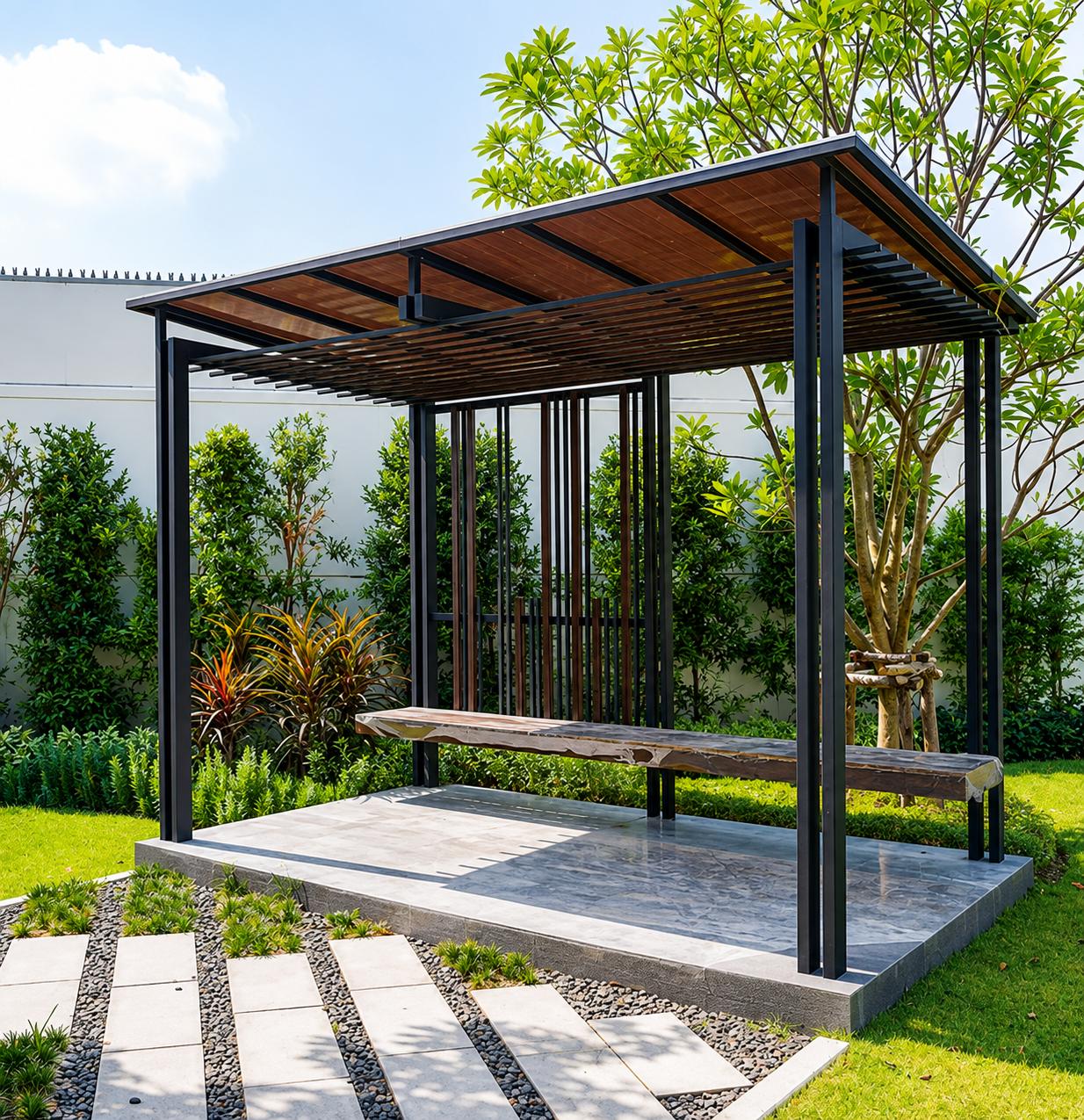 Landscaped gardens at Sanghvi Morya, Dadar West