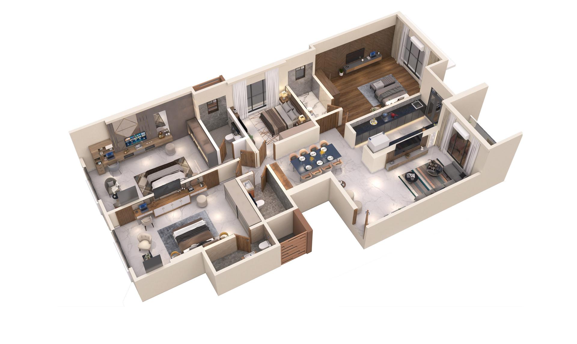 4BHK floor plan
