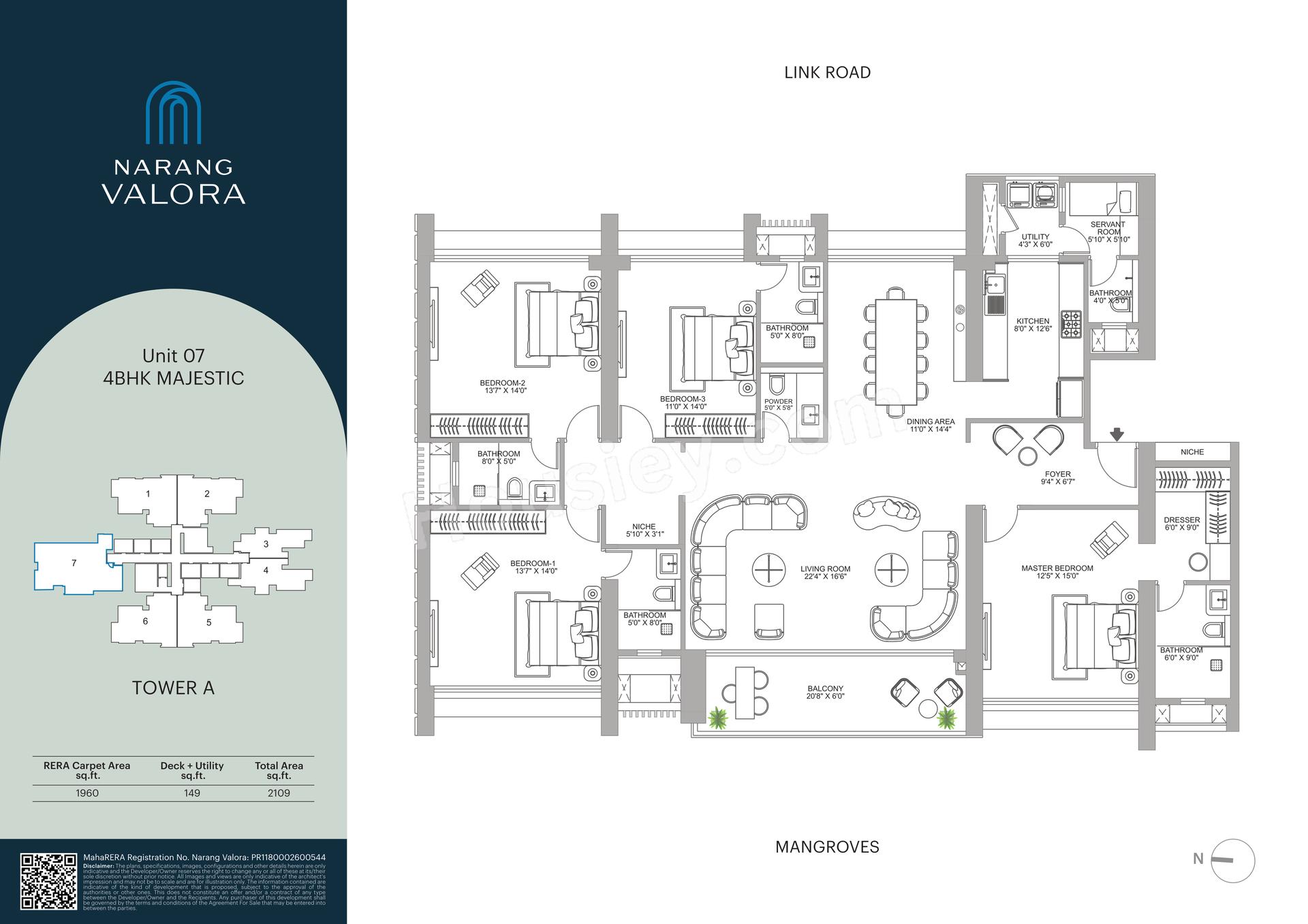 4BHK Type1 floor plan