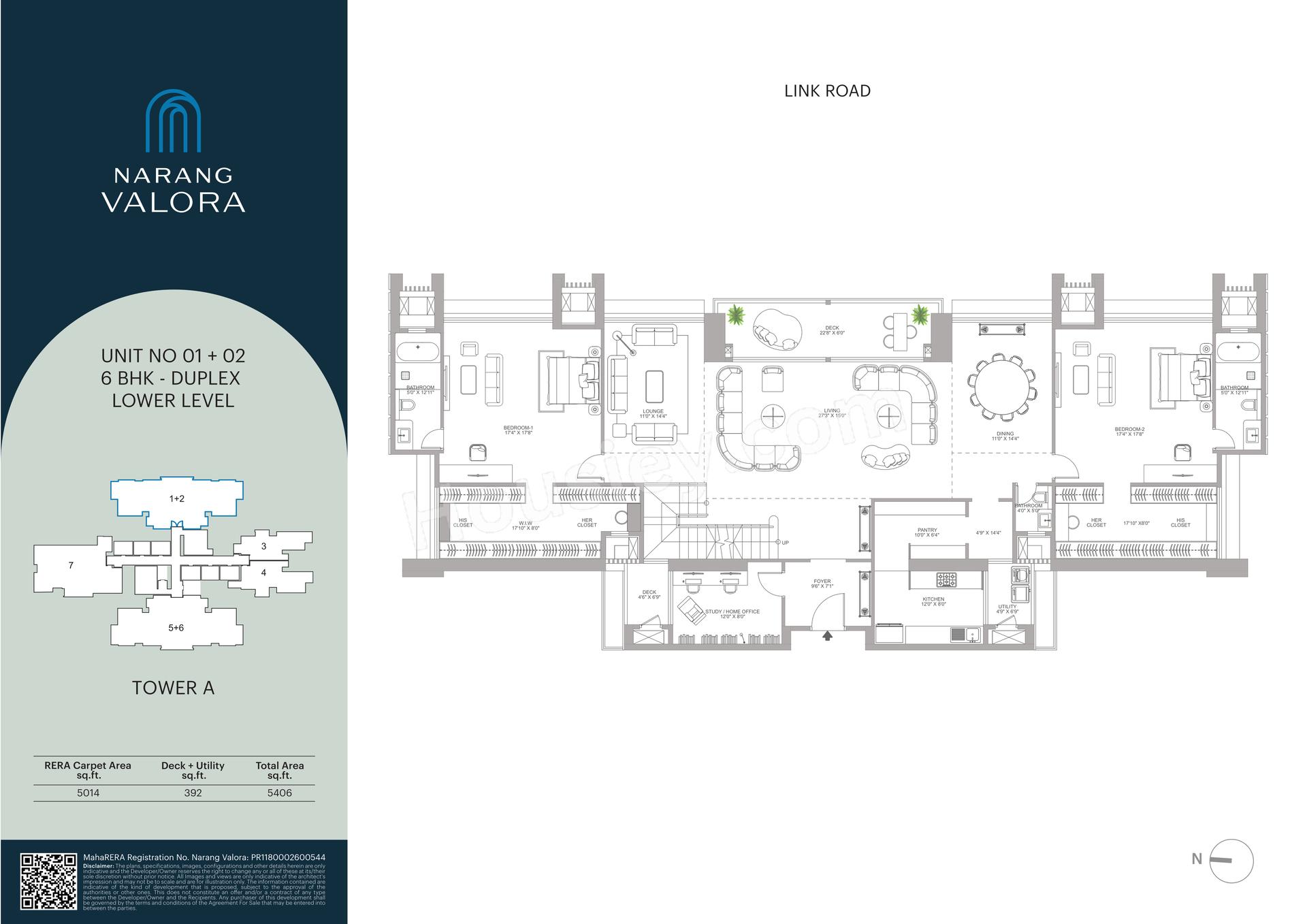 6BHK Type1 floor plan