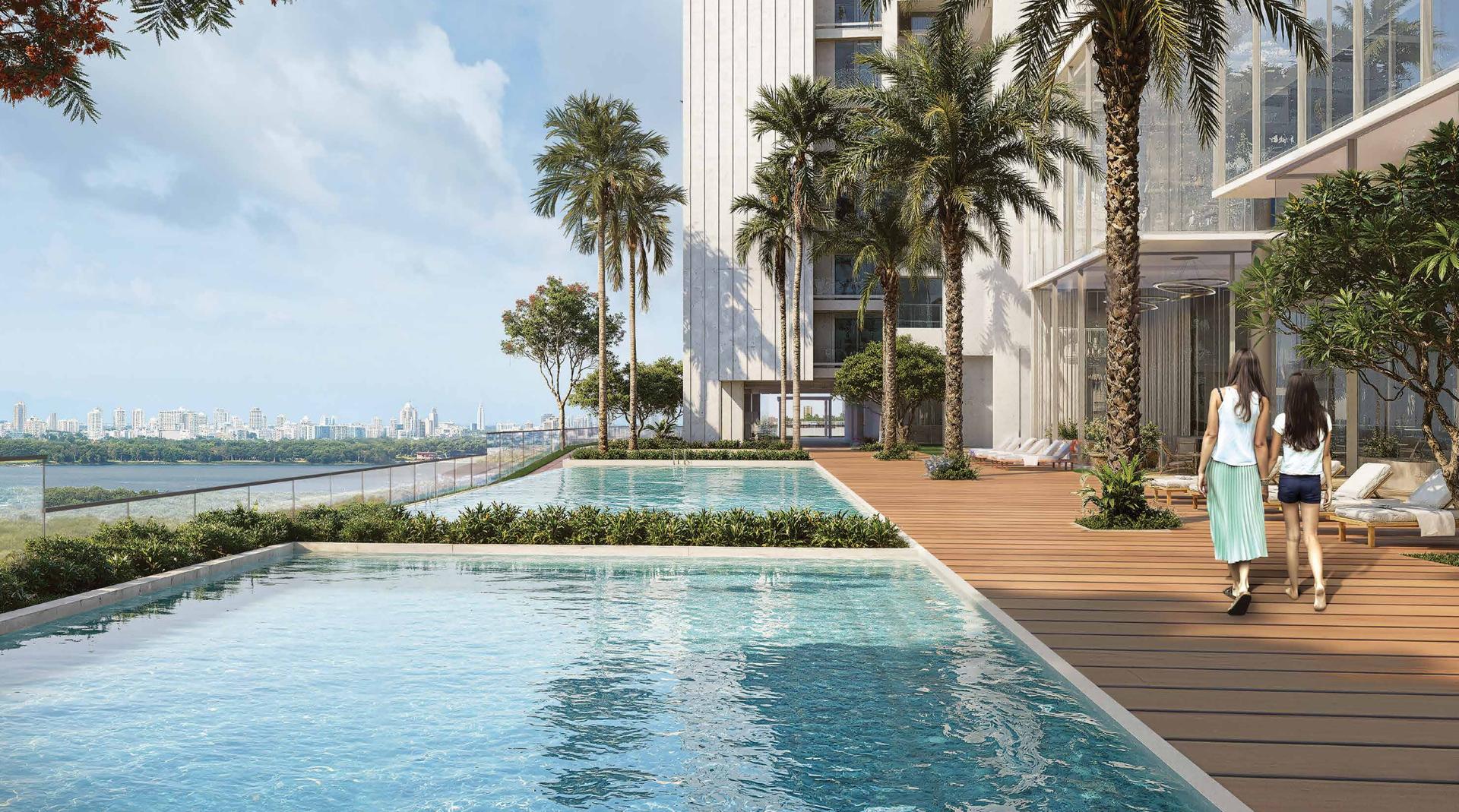 Swimming pool at Narang Valora, Goregaon West