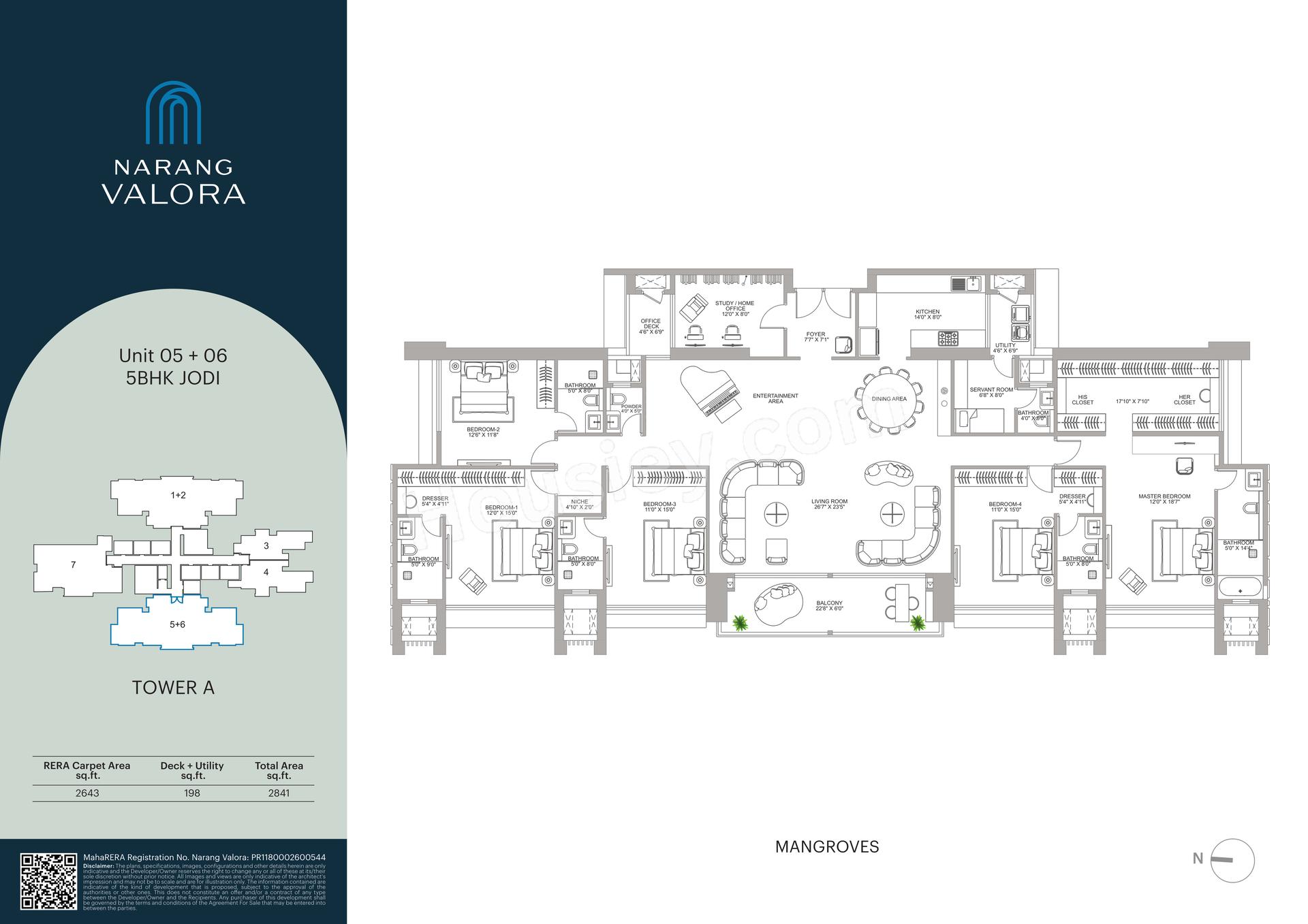 5BHK floor plan