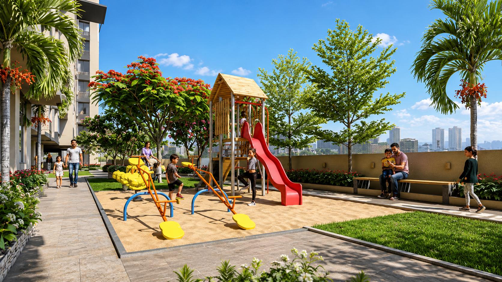Children's play area at Gurnani Marquis  Residences, Malad West