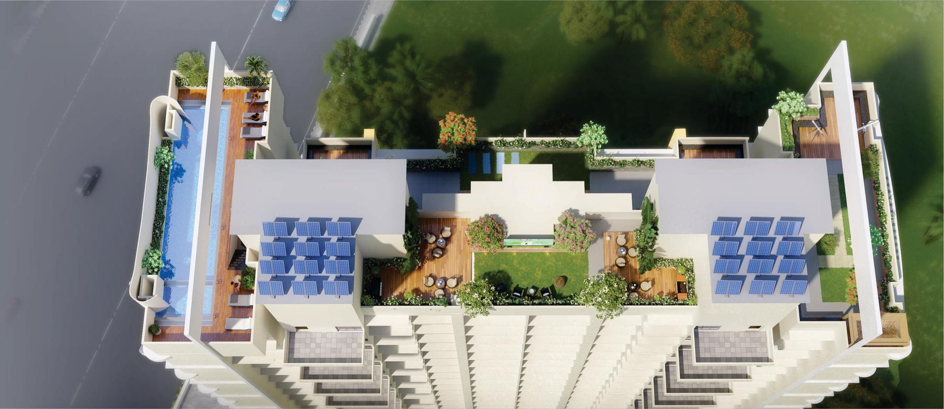 Rooftop terrace at Gurnani Marquis  Residences, Malad West