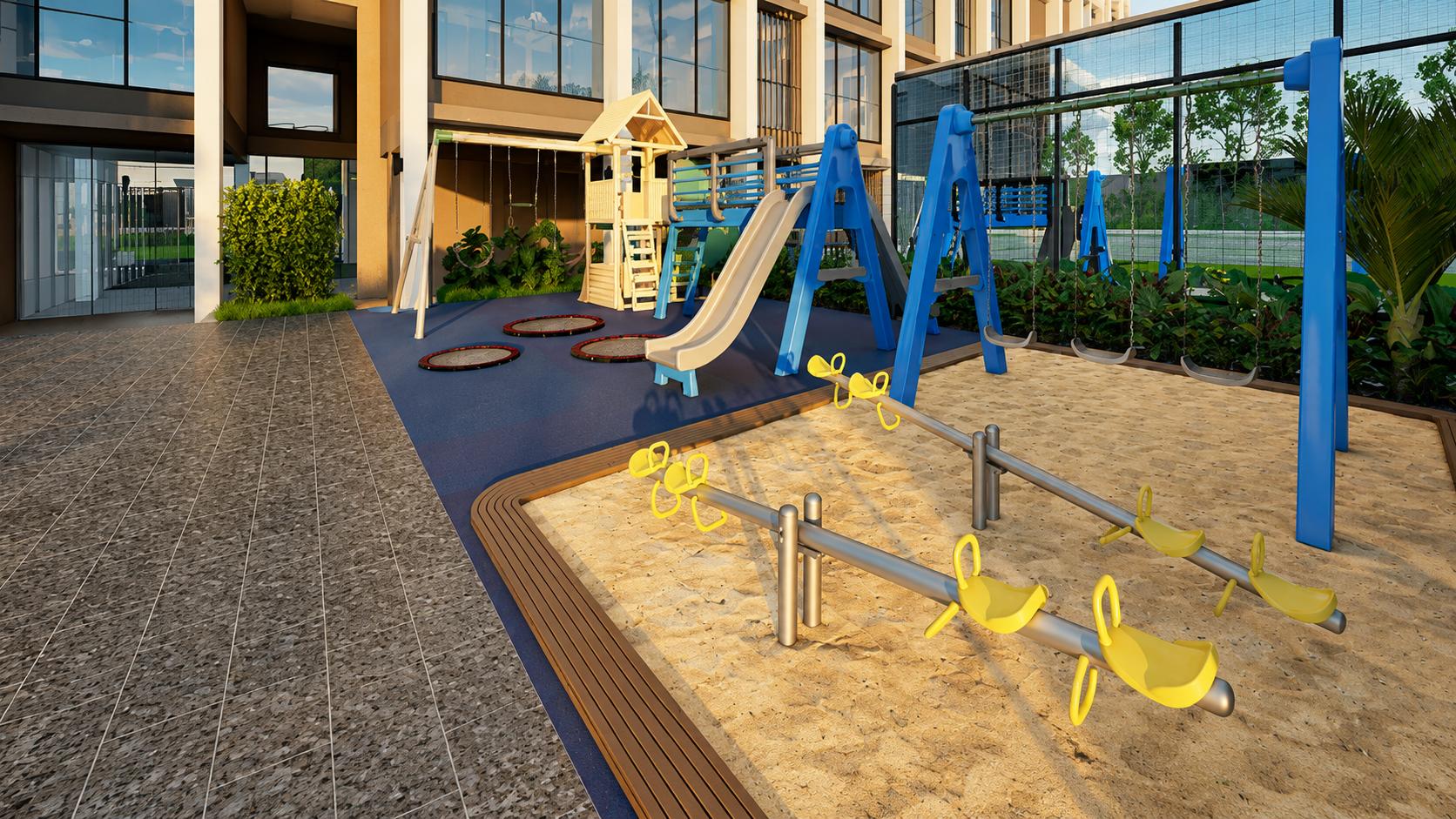 Children's play area at Mehta Marquina 1978, Goregaon East