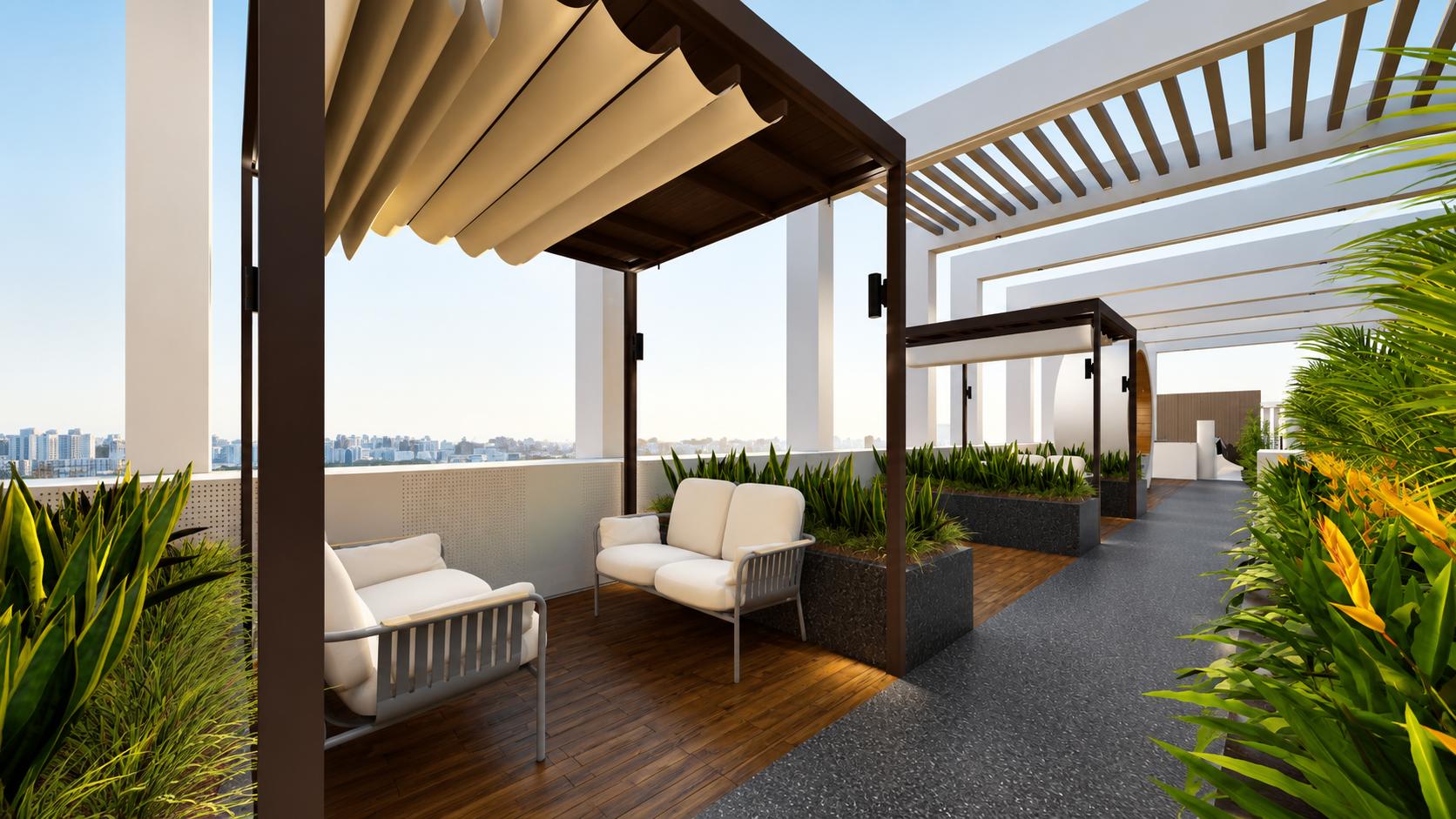 Rooftop terrace at Mehta Marquina 1978, Goregaon East