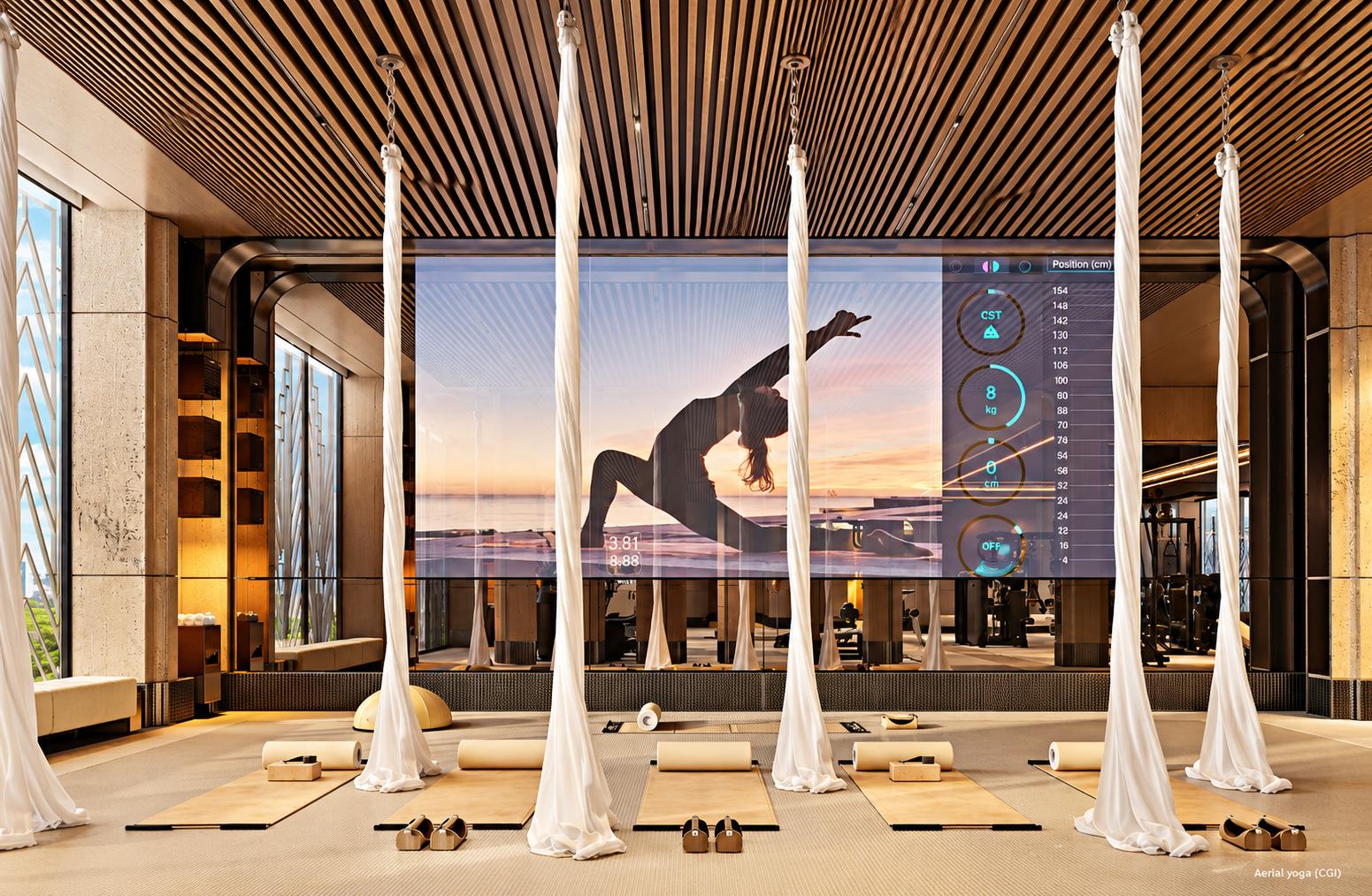 Yoga / meditation at Lodha Aureus, Sewri