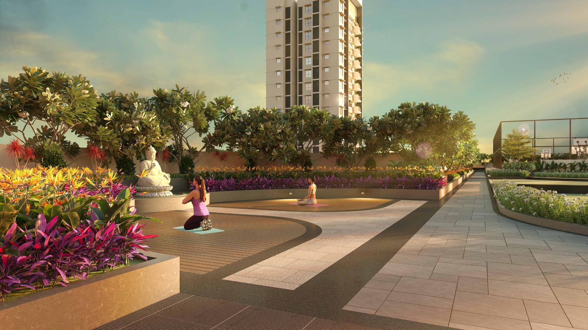 Yoga / meditation at Mahindra Marina64, Malad West