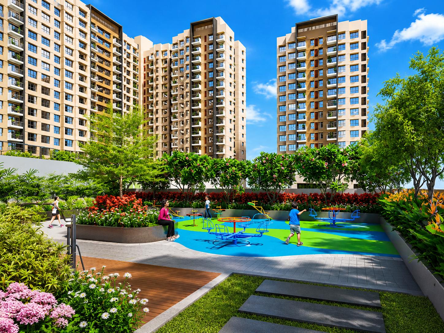 Children's play area at Mahindra Marina64, Malad West