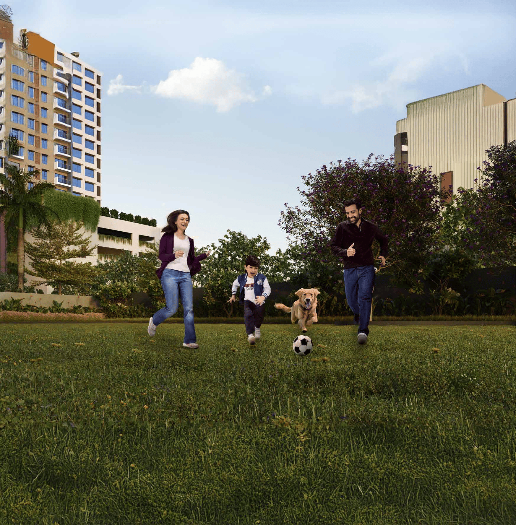 Landscaped gardens at Mahindra Marina64, Malad West
