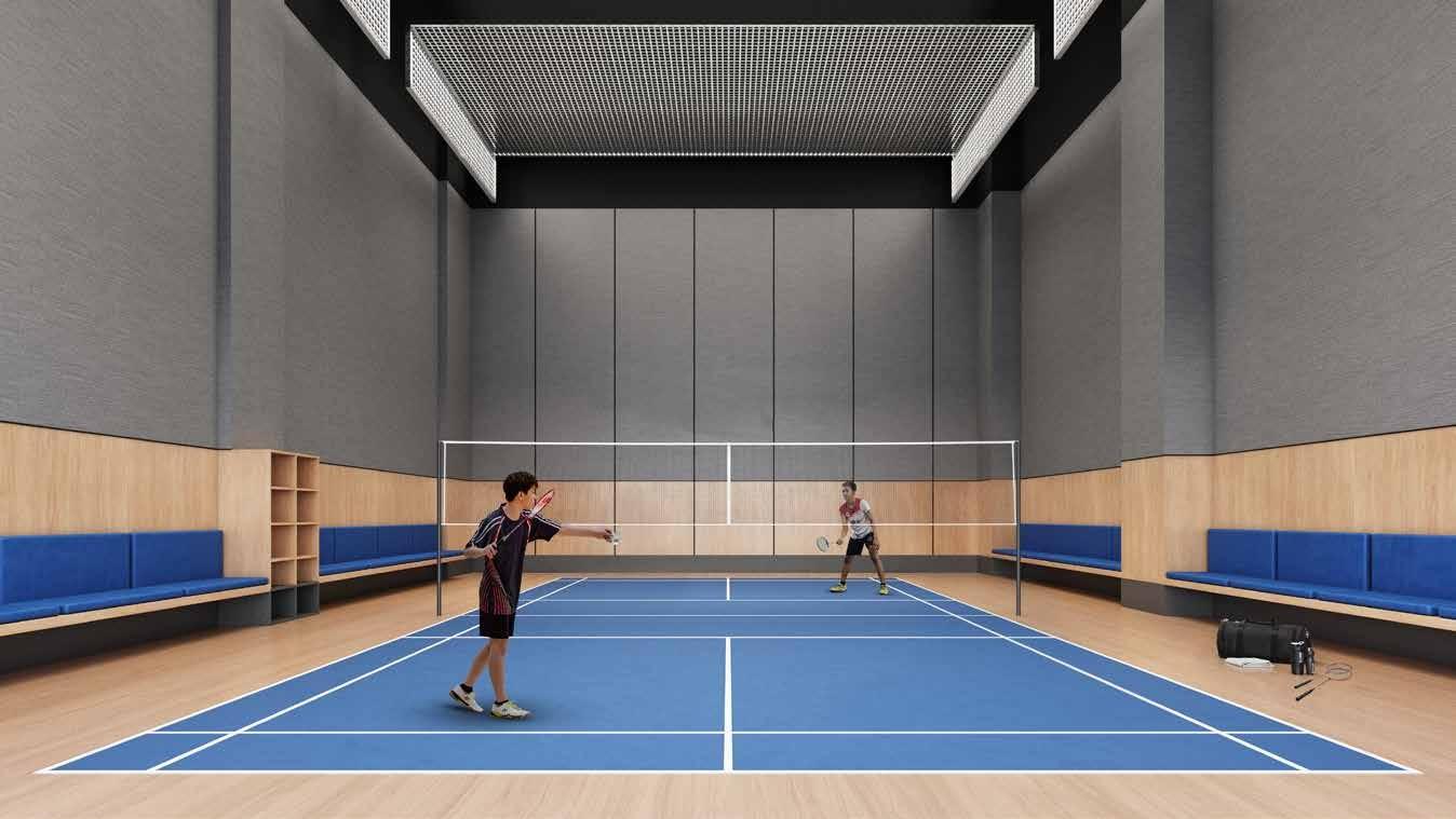 Tennis court at Mahindra Marina64, Malad West