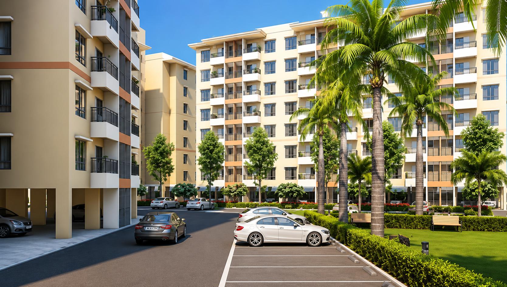 Visitor parking at Mahindra Marina64, Malad West