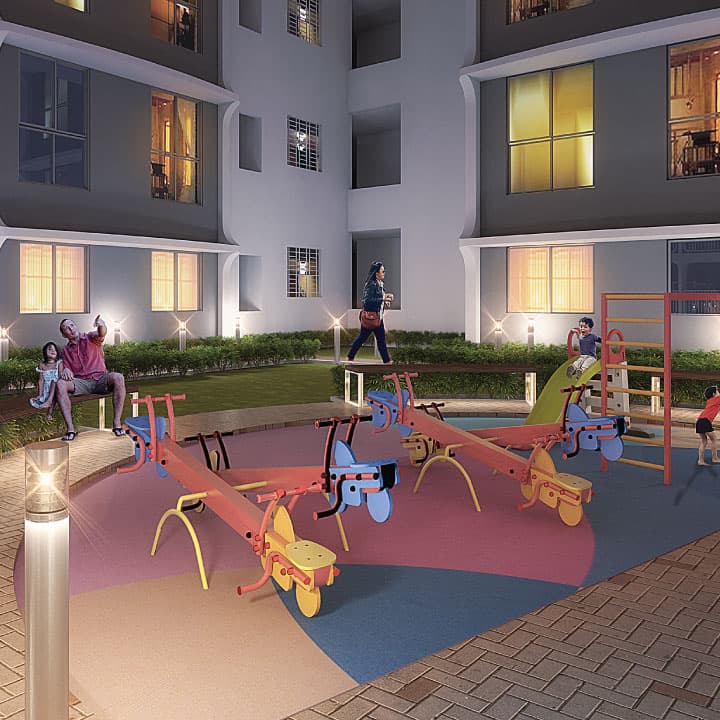 Children's play area at Marathon NeoPark, Bhandup West