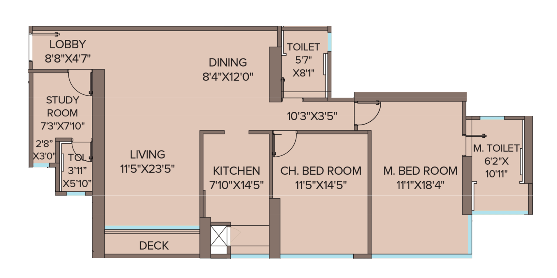 Titlis - 2.5 BHK floor plan