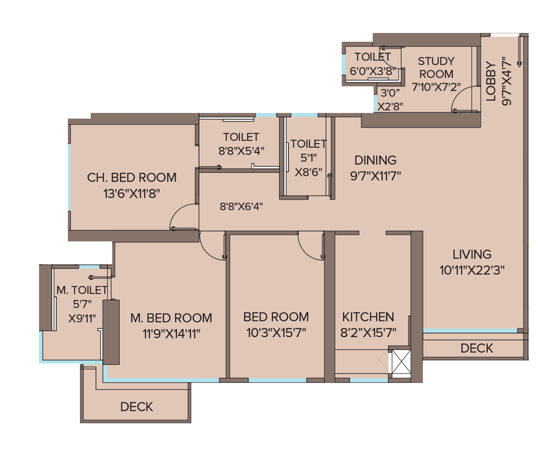 Titlis - 3.5 BHK floor plan