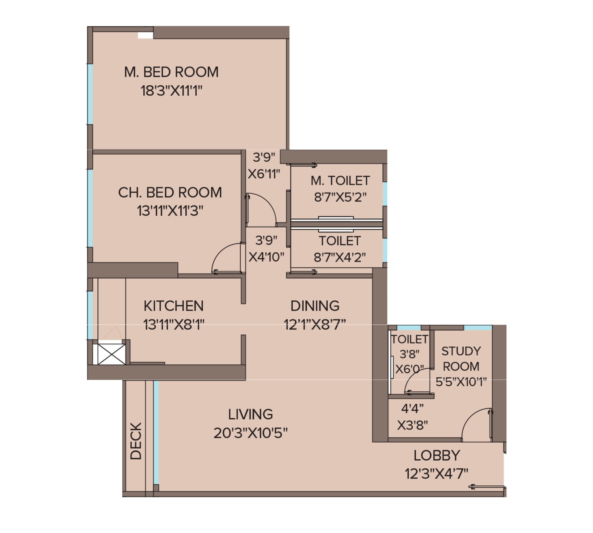 Titlis - 2.5 BHK floor plan