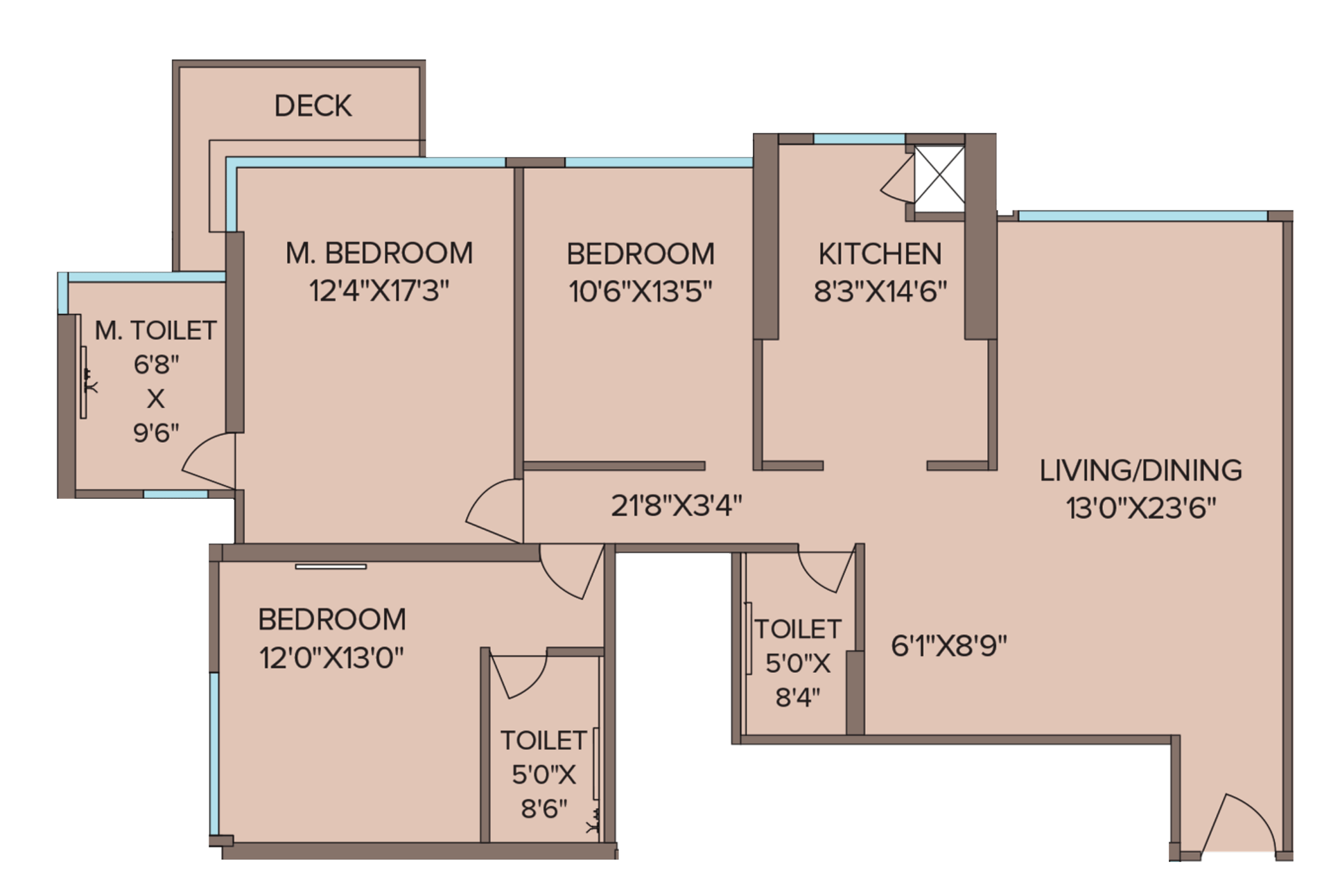 Titlis - 3 BHK floor plan