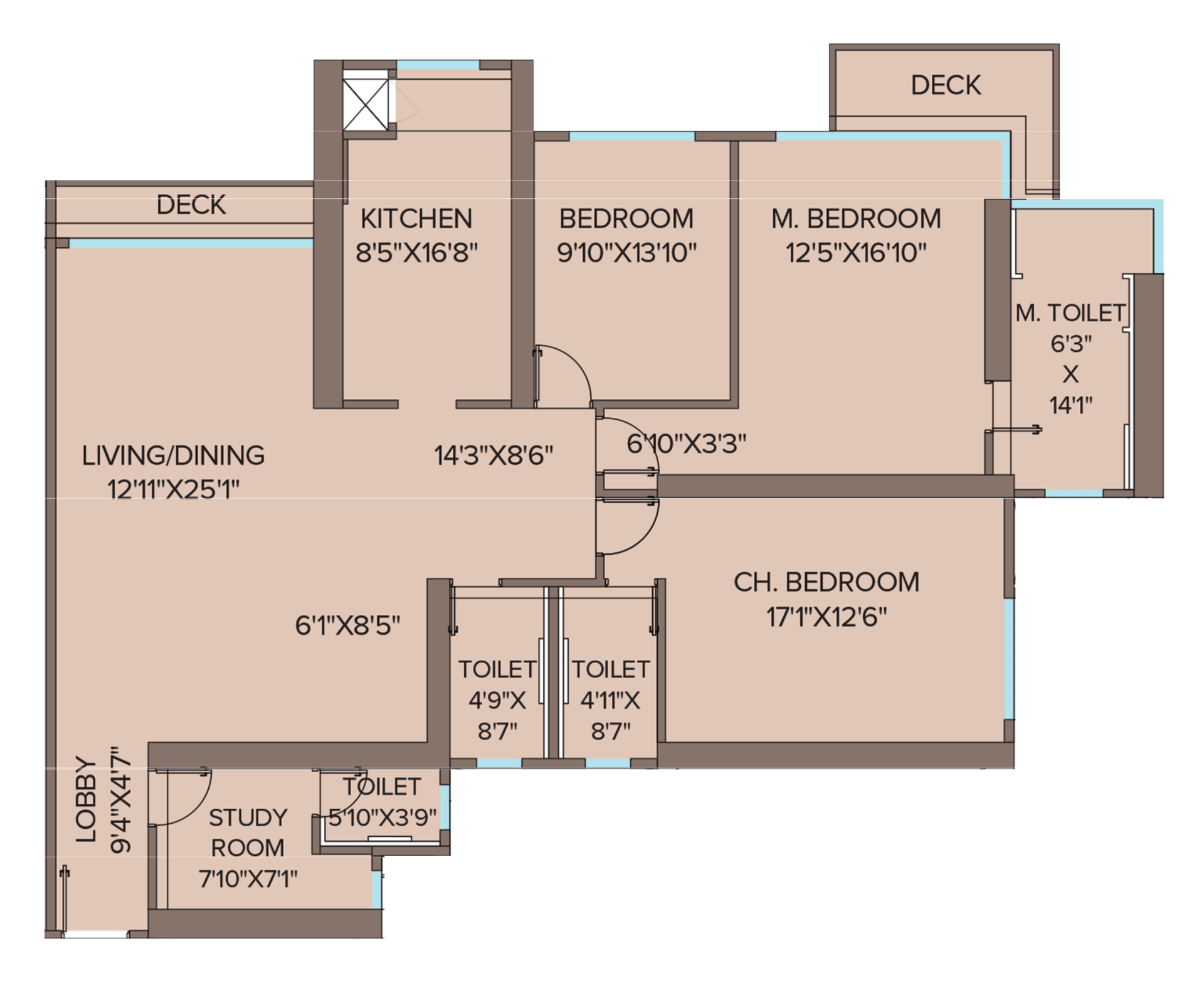Titlis - 3.5 BHK floor plan