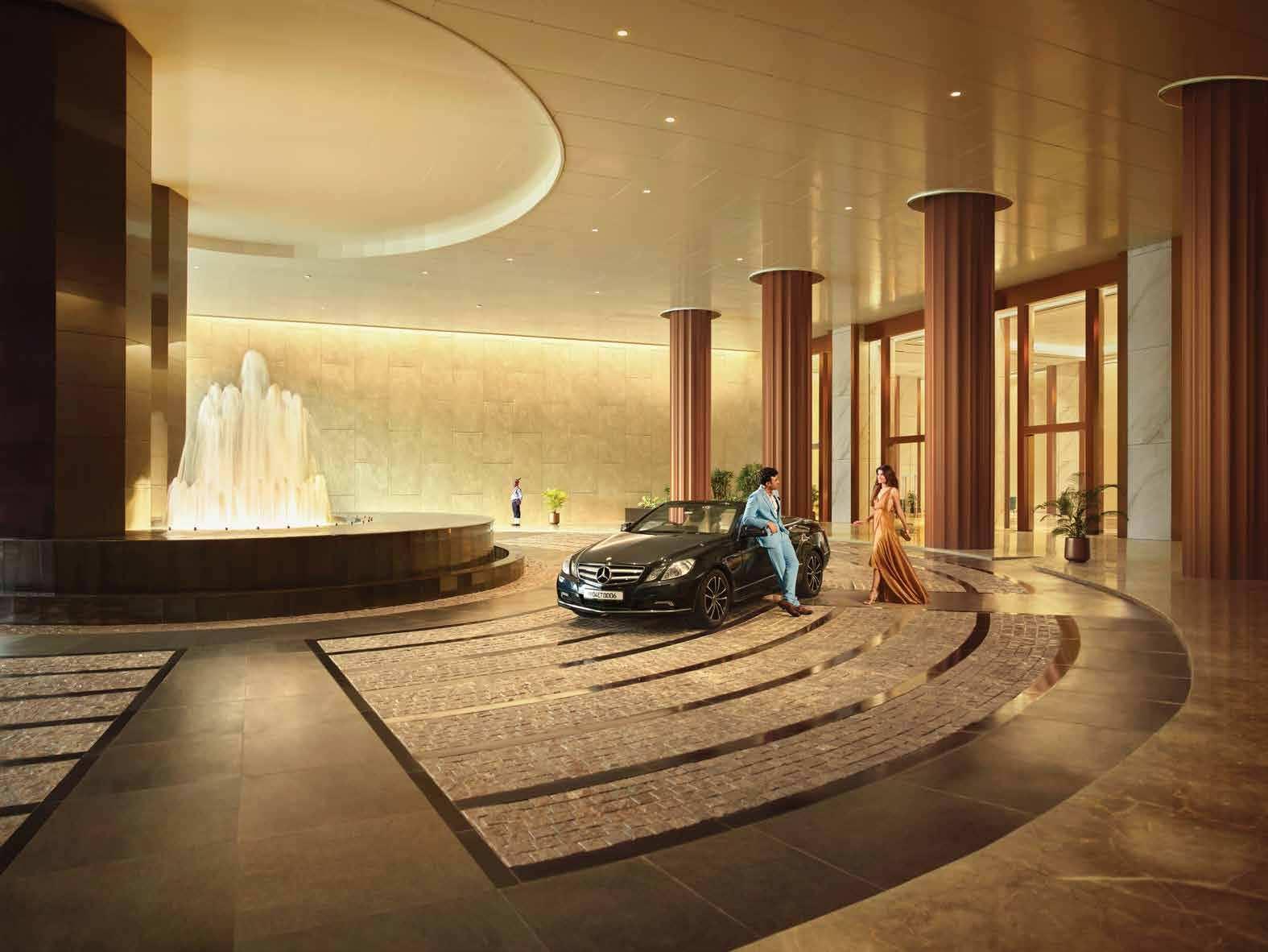 Grand entrance lobby at Monte South, Byculla West