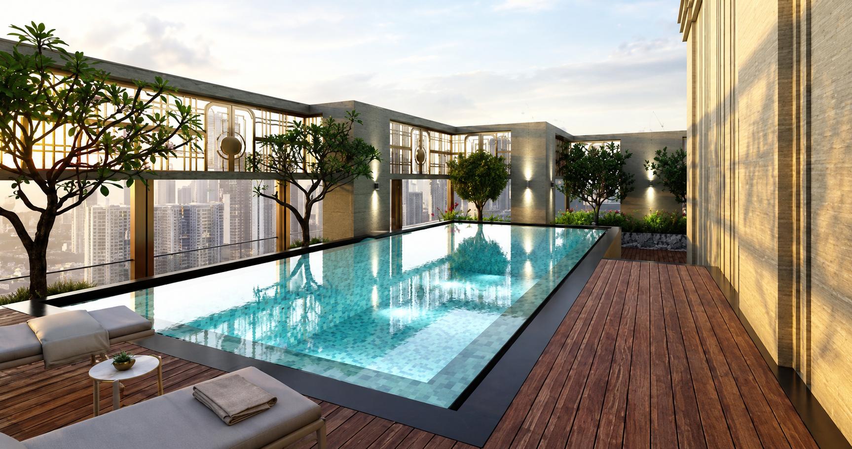 Swimming pool at Sugee Samruddhi, Dadar West