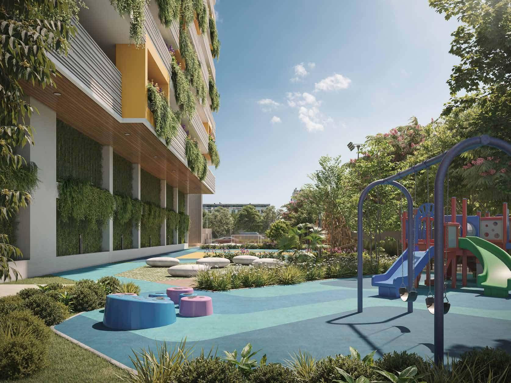 Children's play area at Godrej Five Gardens, Matunga East