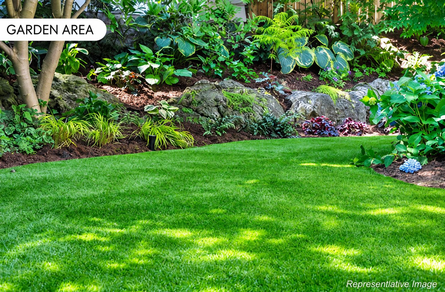 Landscaped gardens at Milan Mandir NX, Malad West