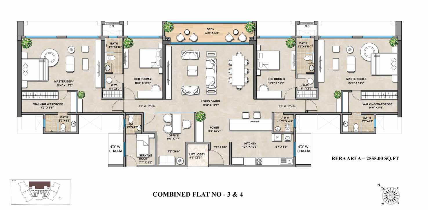 4 BHK Type2 - JODI floor plan