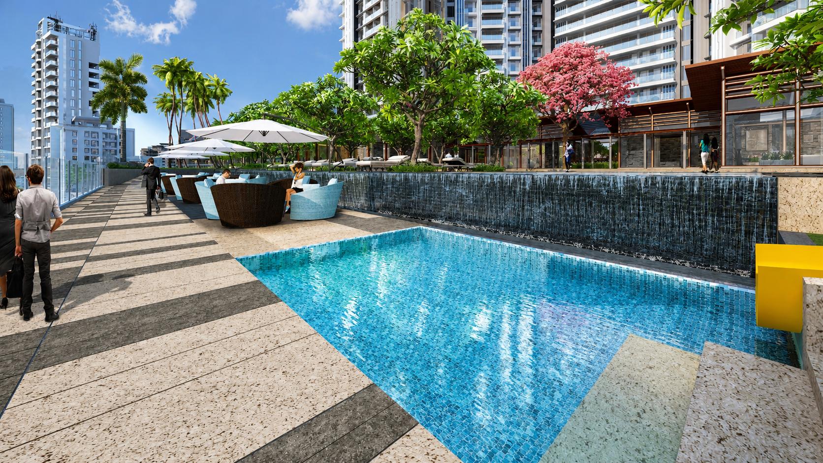 Swimming pool at 25 South, Dadar