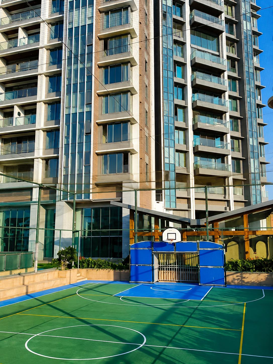 Basketball court at 25 South, Dadar