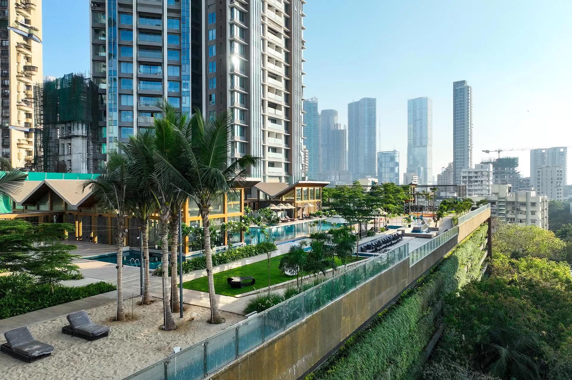 Rooftop terrace at 25 South, Dadar